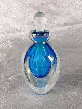 Blue Cased in Clear Perfume Bottle # 27392
